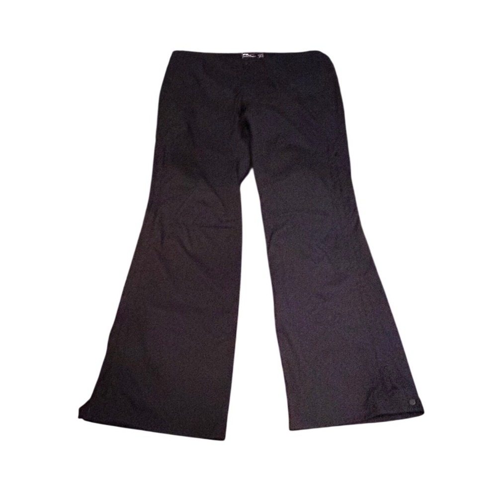 Ralph Lauren RLX Performance Black Technical Wide Leg Mesh Lined Pants Size‎ 10